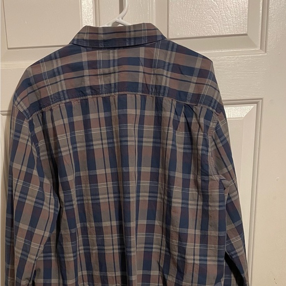Carhartt Blue and Brown Plaid Shirt men tall XLarge - Picture 3 of 5
